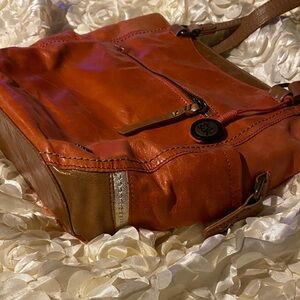 The Sak Burnt Orange Leather Shoulder Bag